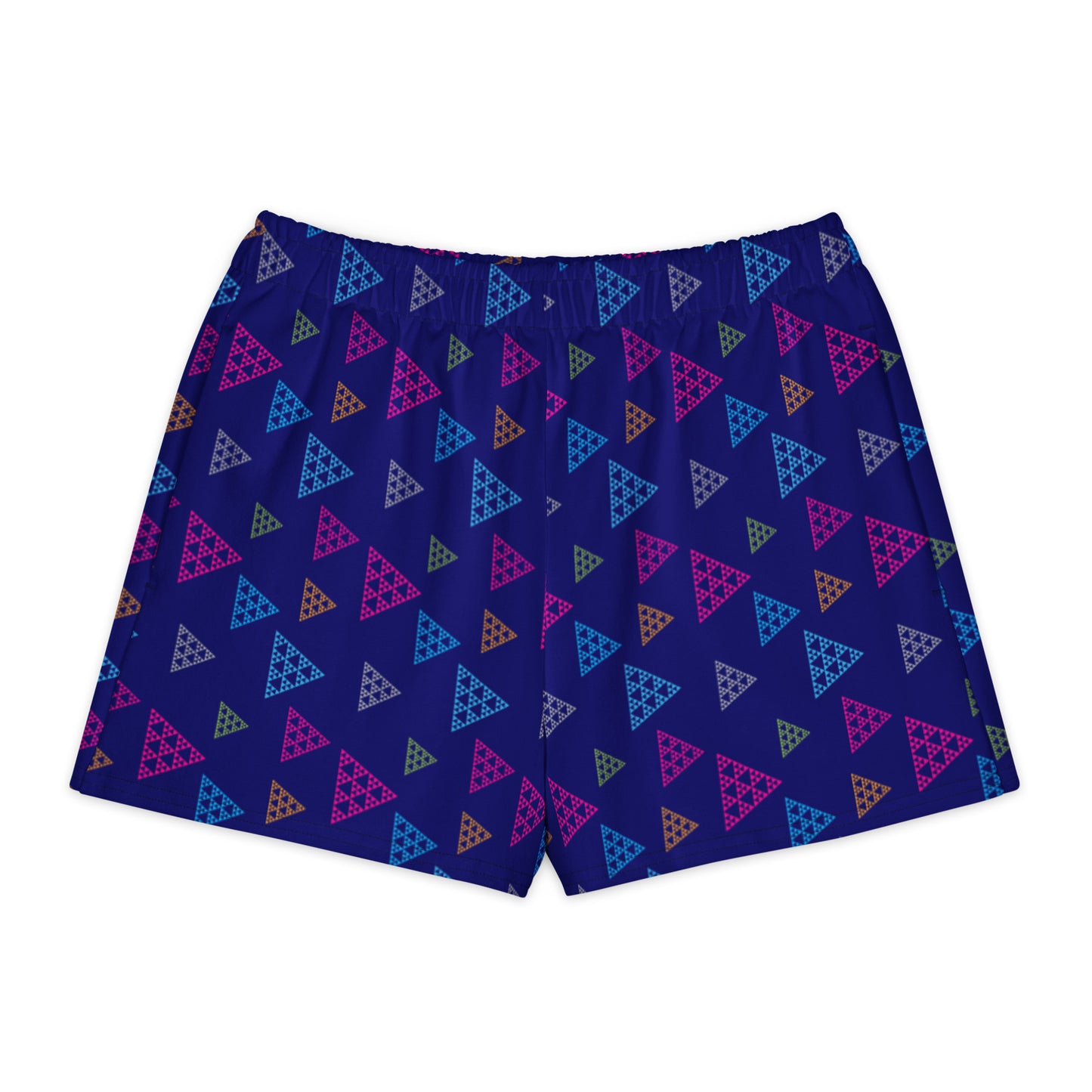 Comfortable Unisex Cotton Shorts with Colorful Abstract Geometric Triangle Prints