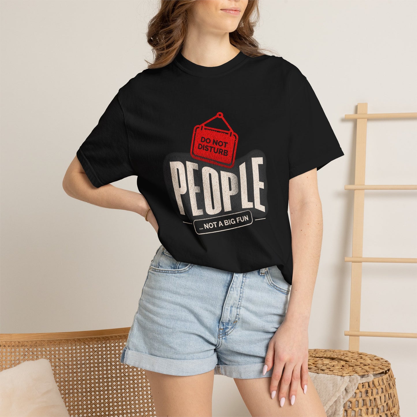 Vintage Do Not Disturb: People Not a Big Fun T-Shirt for Casual Wear