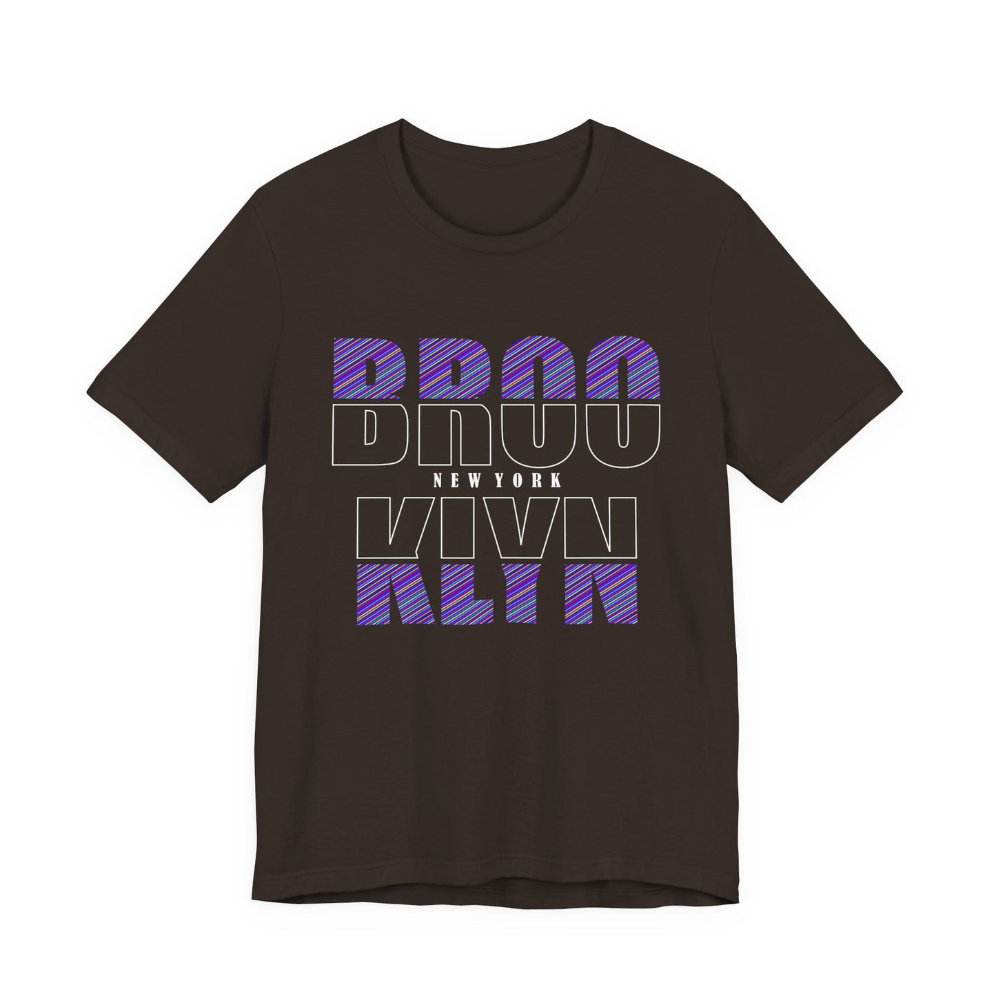 Bold Brooklyn New York Typography Graphic T-Shirt Casual Wear