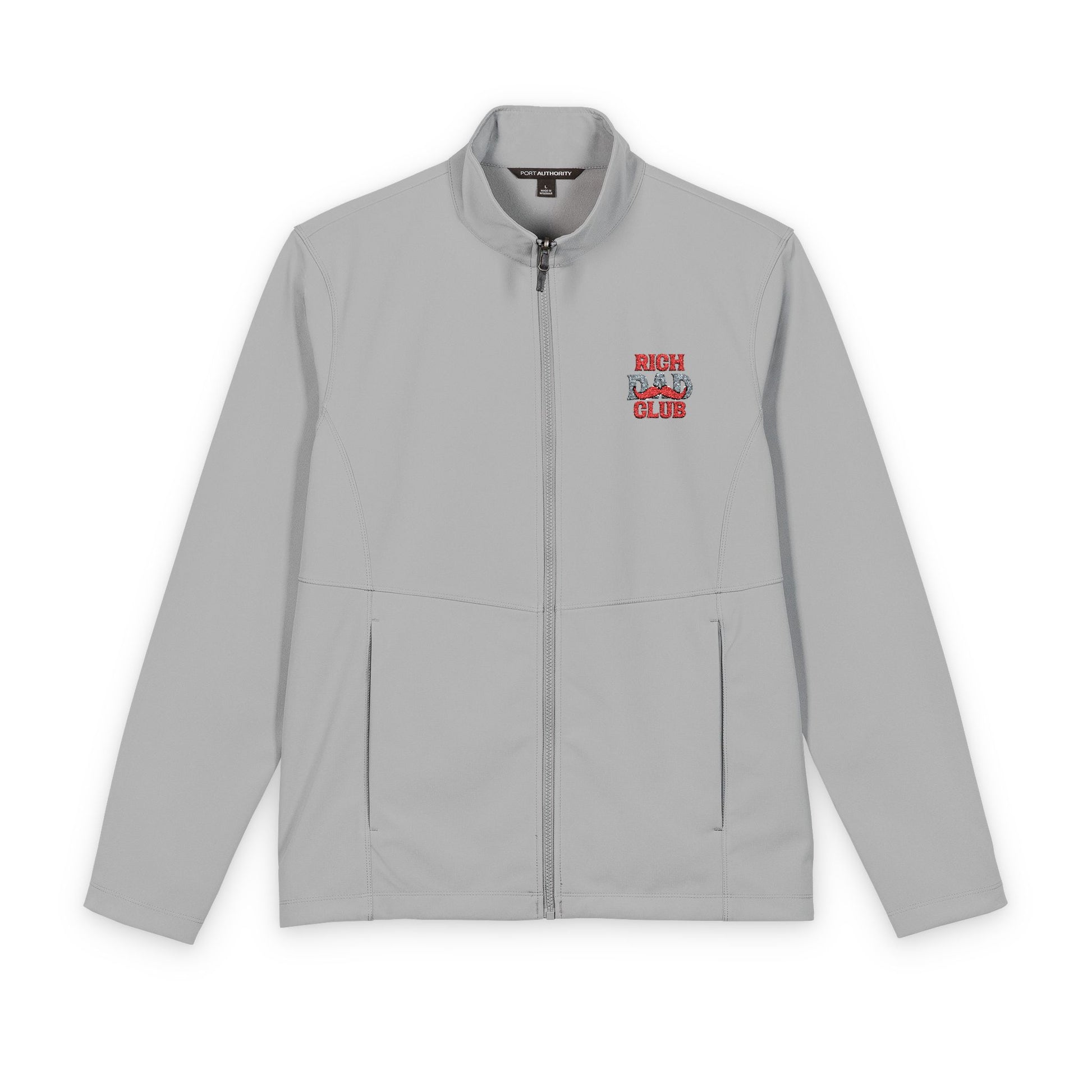 Bold Comfortable Rich Dad Club Waterproof Men's Soft Shell Jacket
