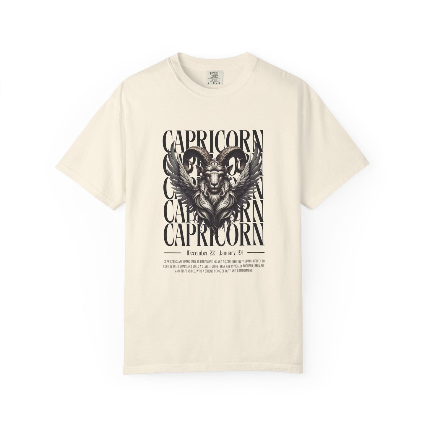 Comfortable Bold Capricorn Zodiac Sign T-Shirt for Casual Outfits