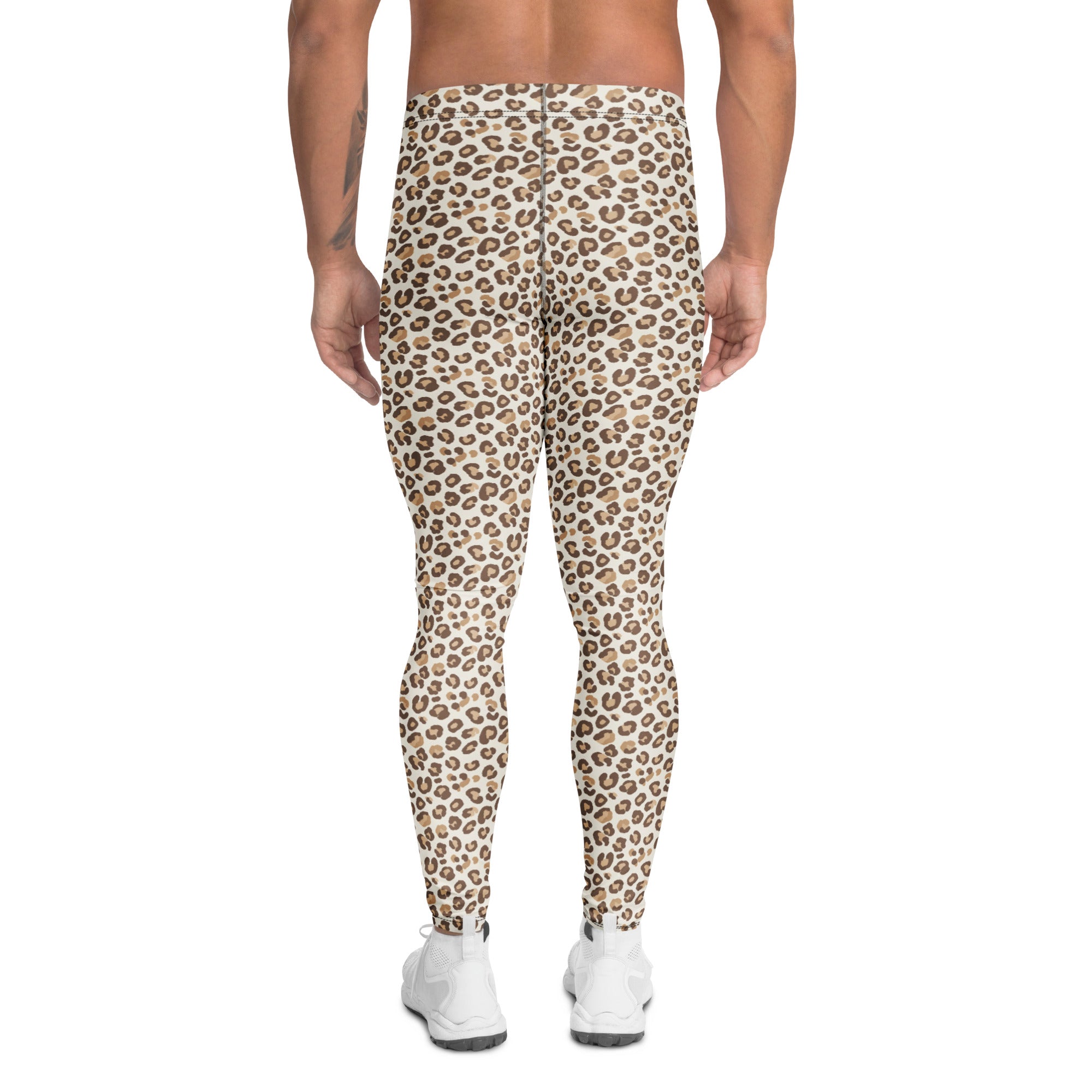 Comfortable and Trendy Men's Leggings with Leopard Print Design
