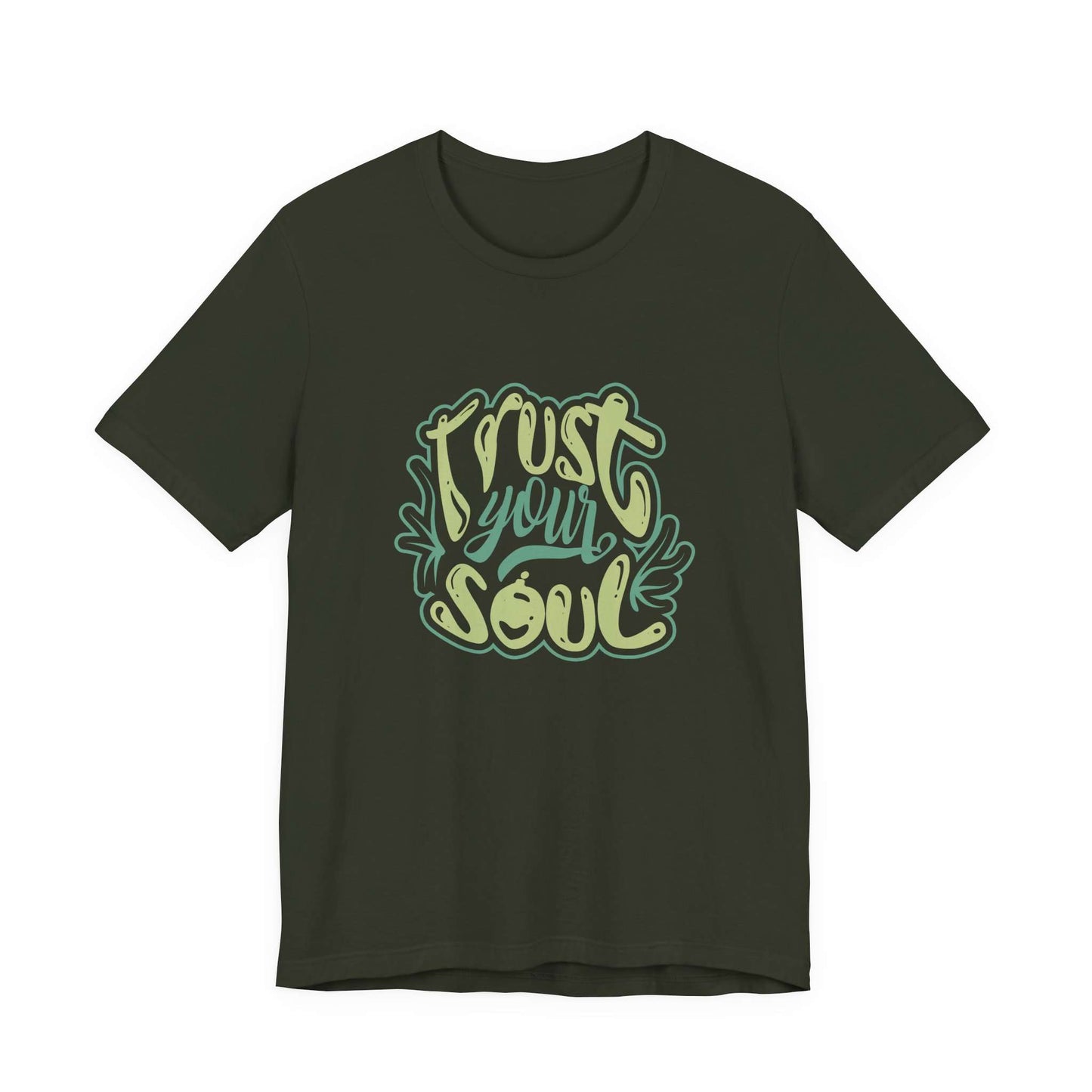 Grunge Trust Your Soul Typography Script Graphic T-Shirt Casual Wear