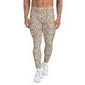 Men's Leggings with Eye-Catching Brown Leopard Print Comfort Fit