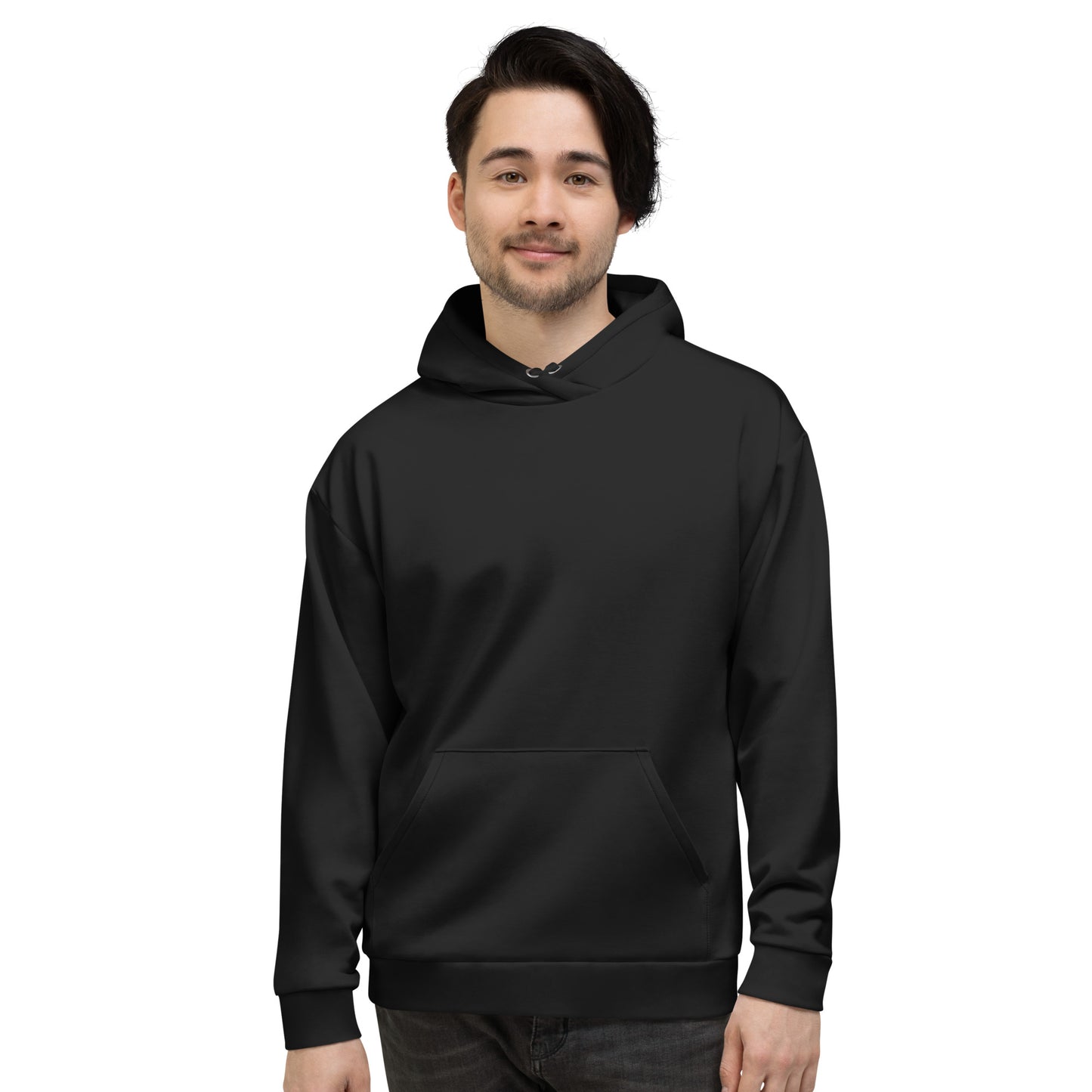 Minimalist Bold Plain Midnight Black Hoodie for Relaxed Wear