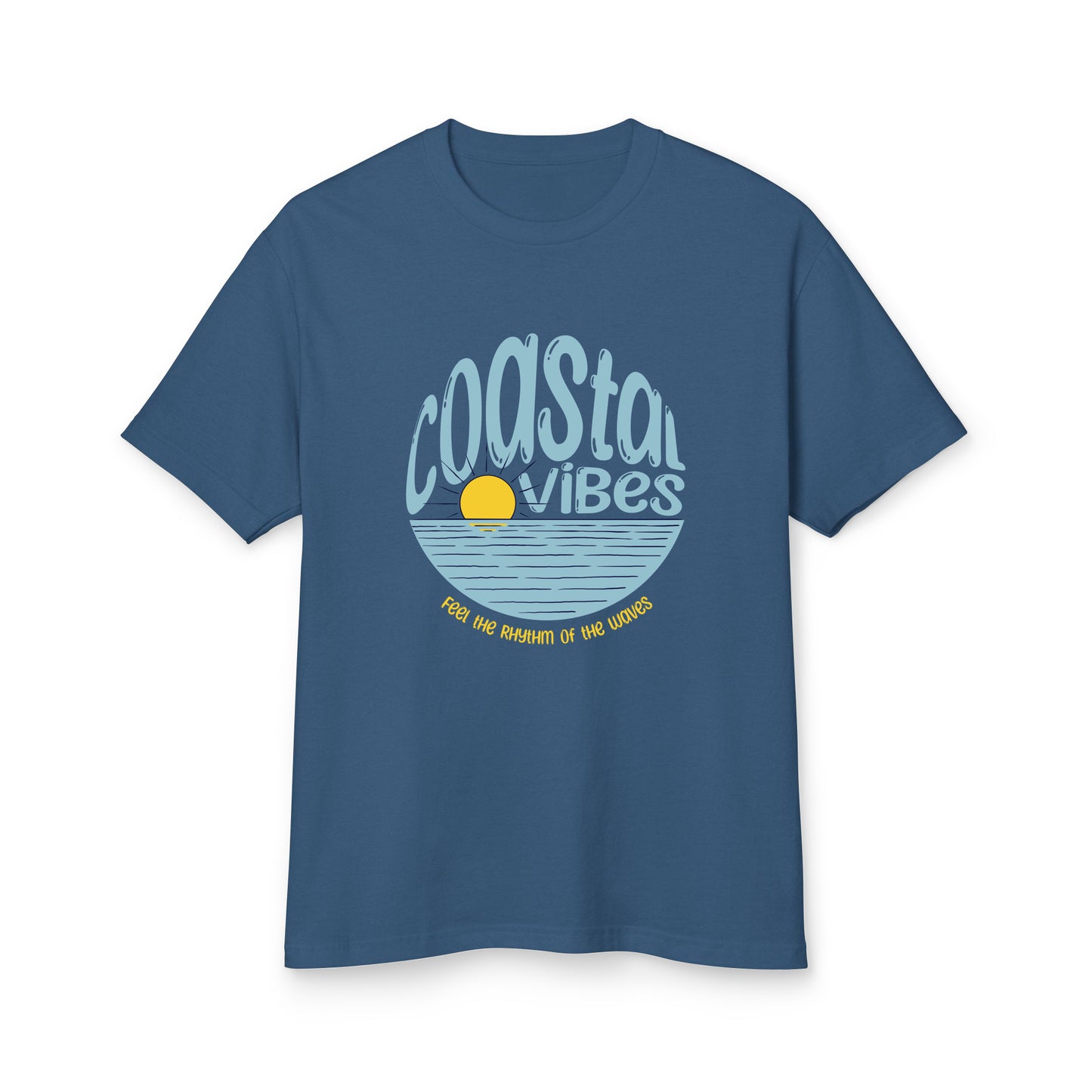 Minimalist Coastal Vibes Bold Typography Graphic T-Shirt for Casual Wear