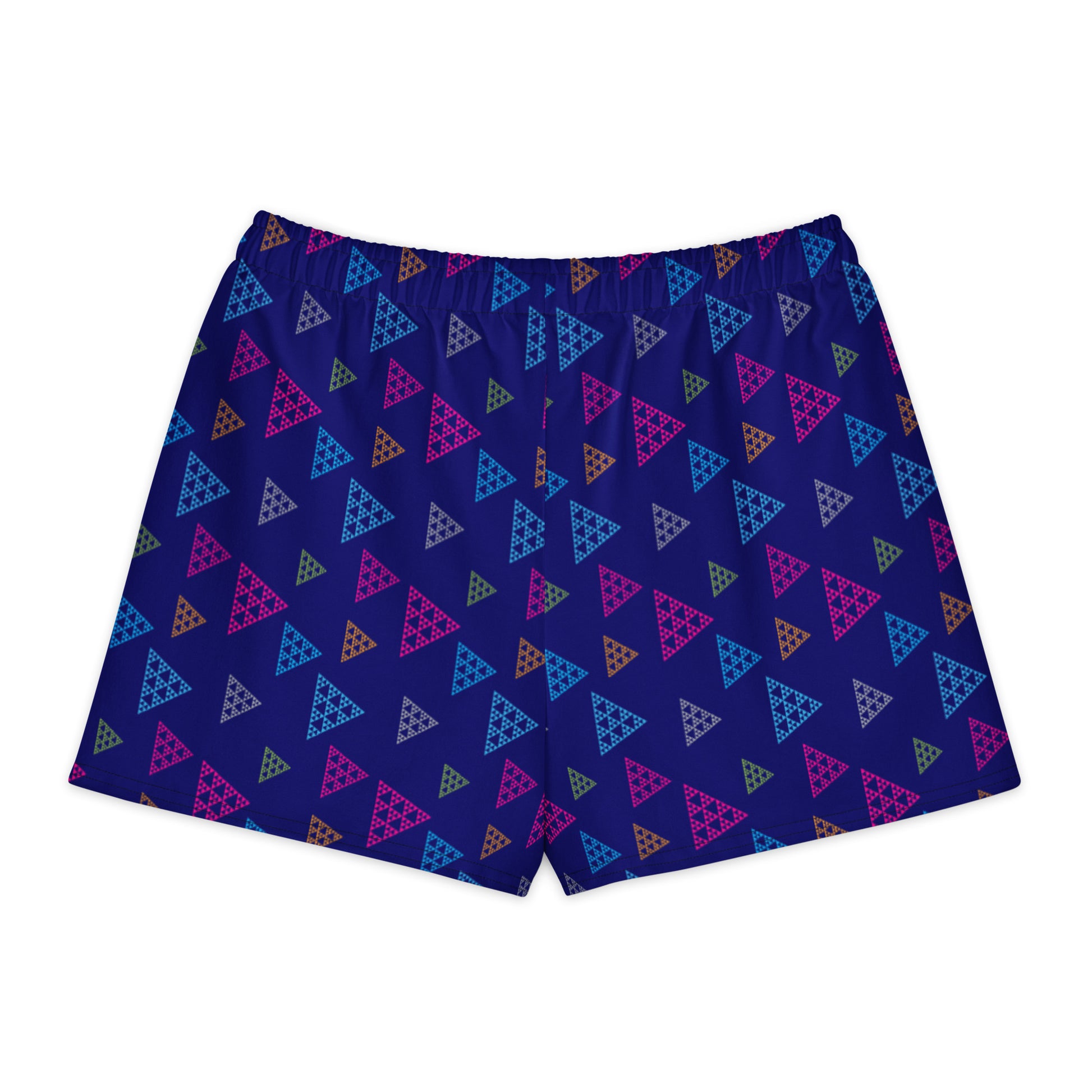 Modern Colorful Geometric Triangles Unisex Cotton Shorts for Casual Wear