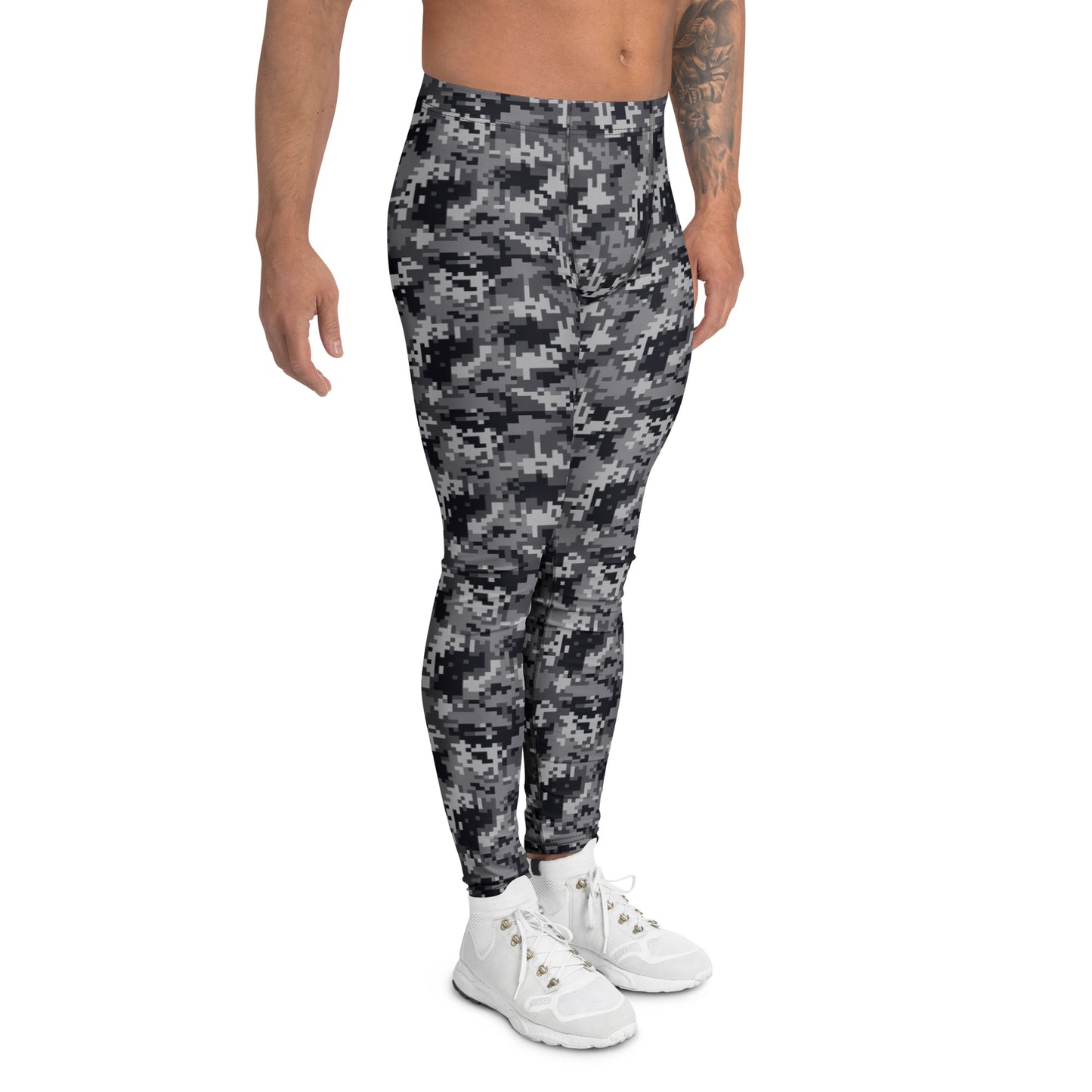 Modern Comfortable Men's Leggings Digital Camo Pixel for Everyday Wear