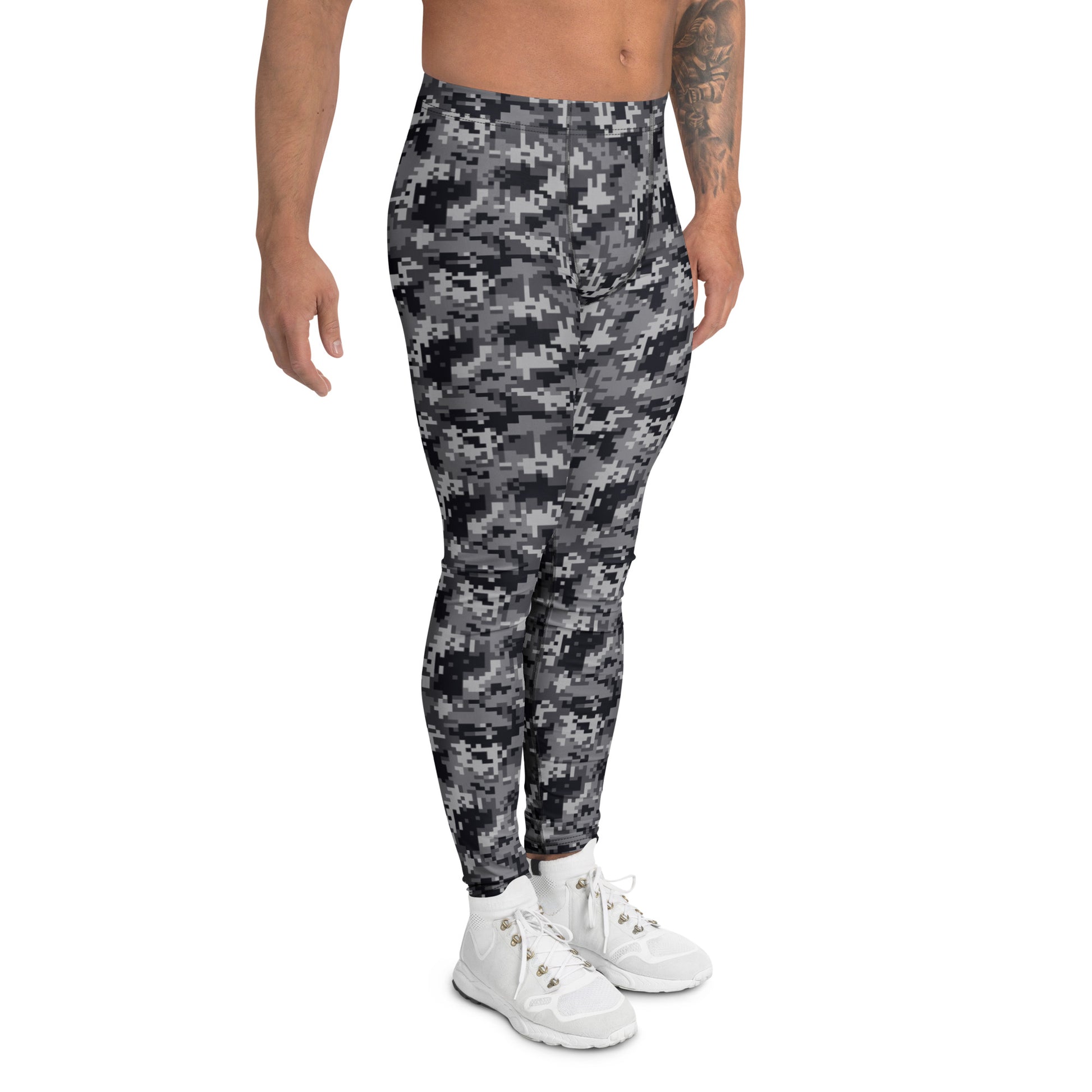 Modern Comfortable Men's Leggings Digital Camo Pixel for Everyday Wear