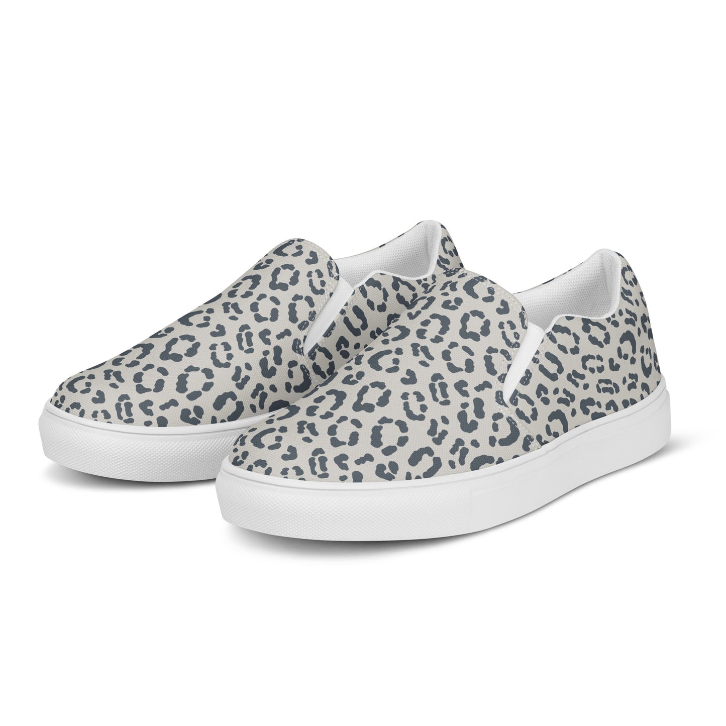 Modern Leopard Print Men's Slip-On Canvas Shoes for Everyday Use