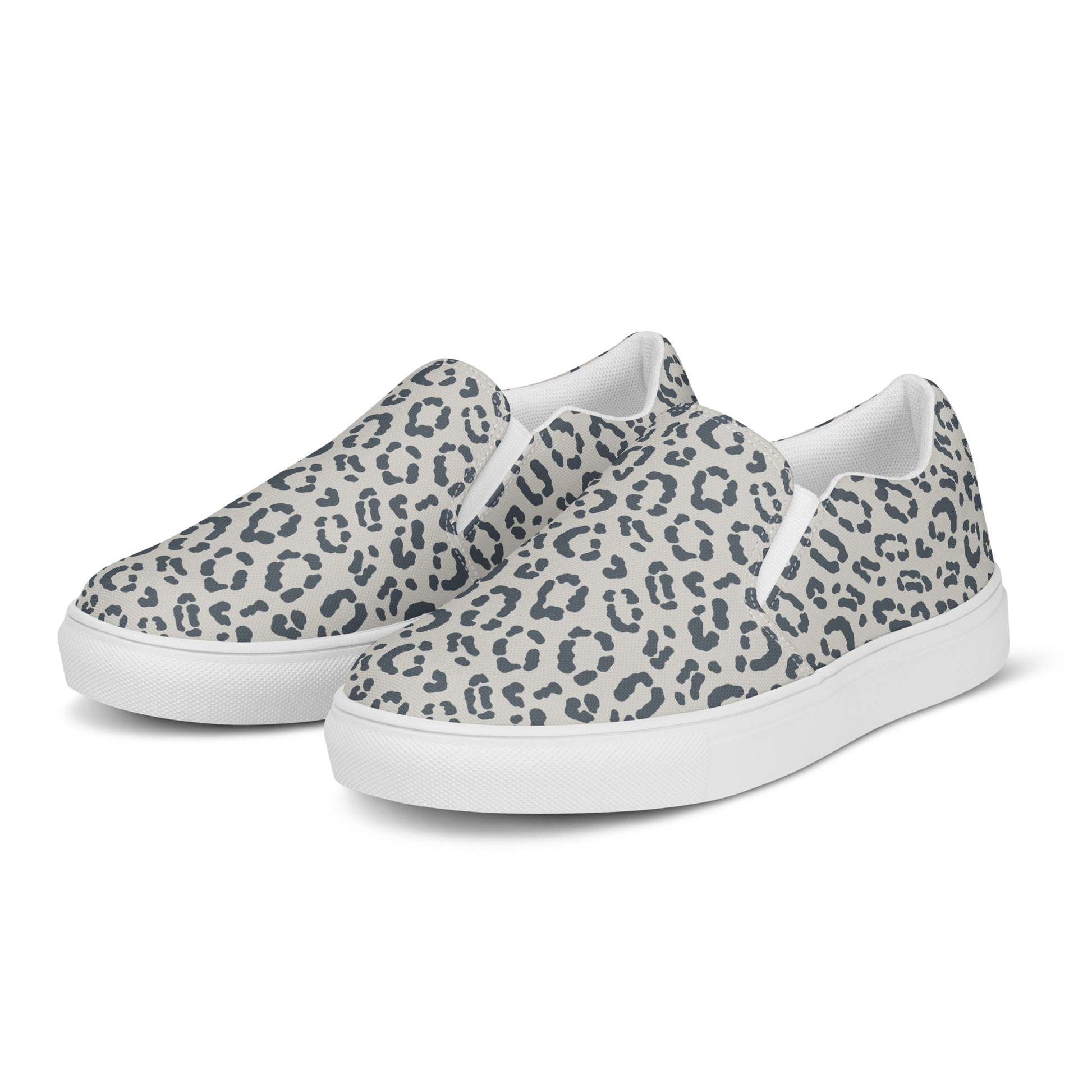 Modern Leopard Print Men's Slip-On Canvas Shoes for Everyday Use