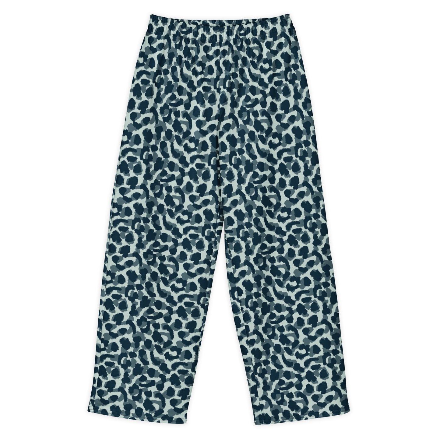 Stylish Camouflage Leopard Print Unisex Cotton Wide-Leg Pants for Casual Wear