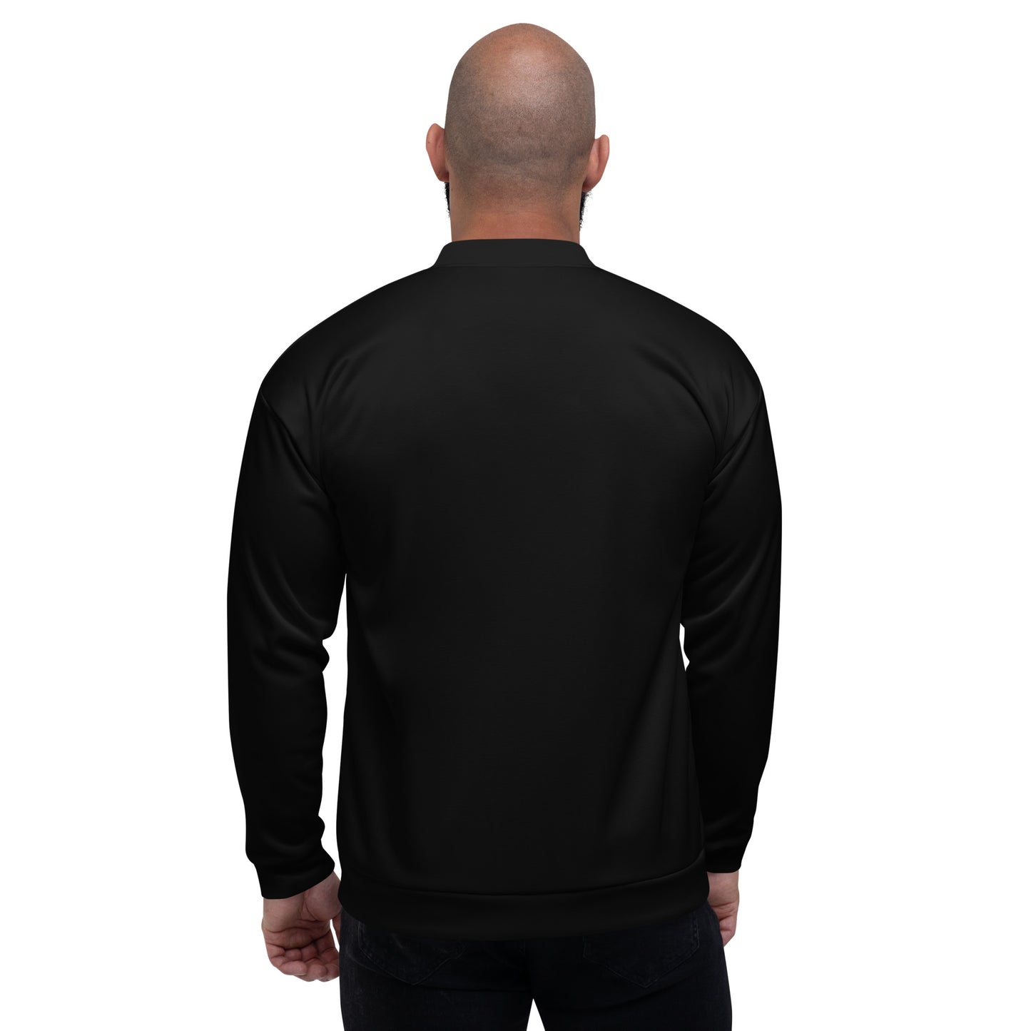 Timeless Essential Minimalist Solid Black Unisex Bomber Jacket