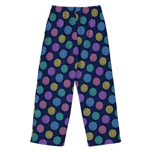 Trendy Colorful Leopard Print Circles Wide-Leg Pants for a Standout Wardrobe