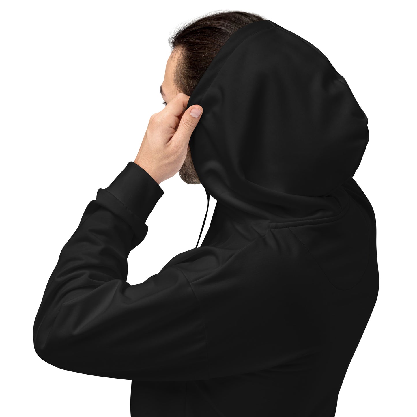 Trendy Minimalist Bold Plain Midnight Black Hoodie for Relaxed Wear