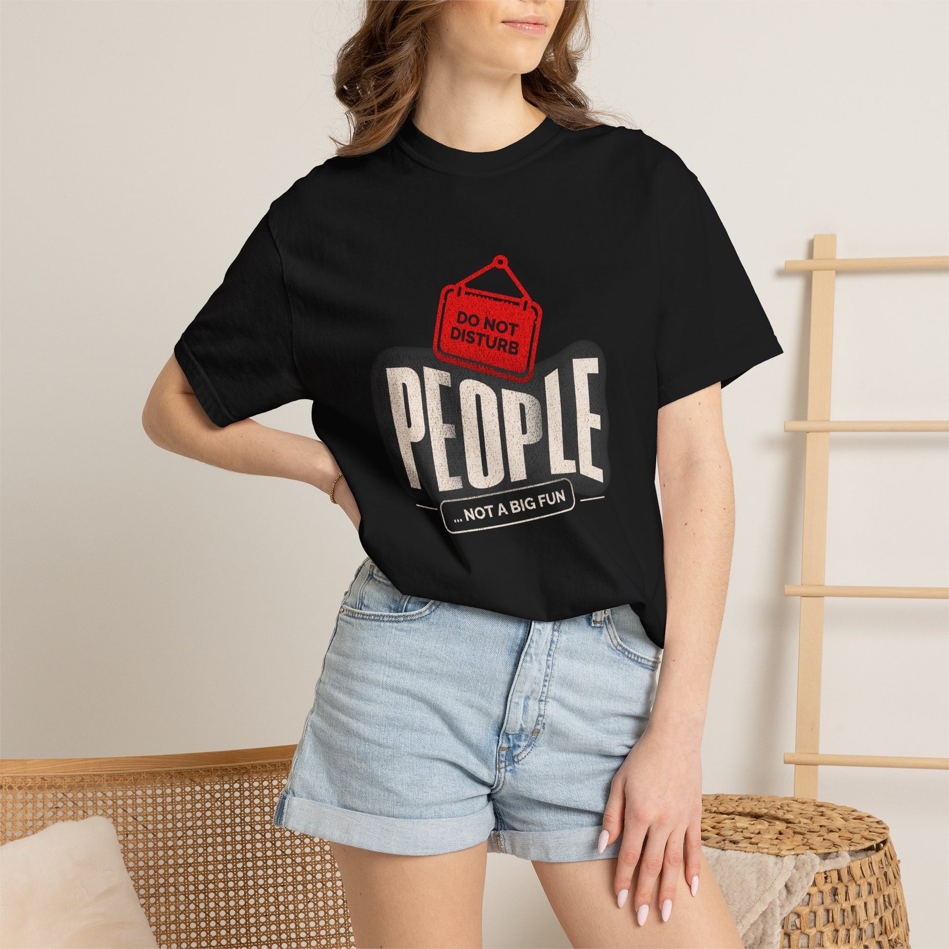 Vintage Do Not Disturb: People Not a Big Fun T-Shirt for Casual Wear