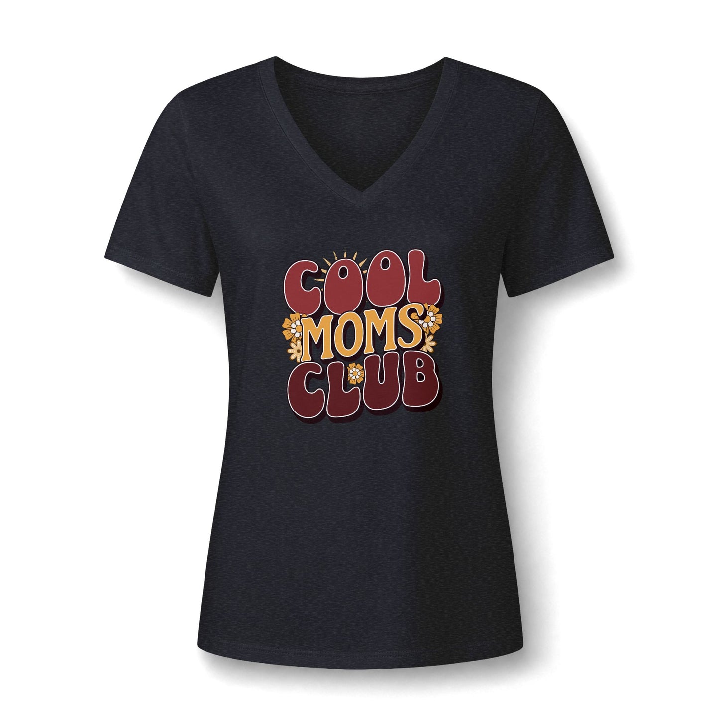 Wearable Comfort Cool Moms Club Women's T-Shirt for Casual Wear
